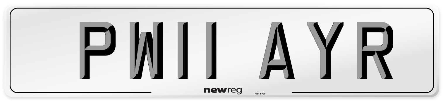 PW11 AYR Number Plate from New Reg